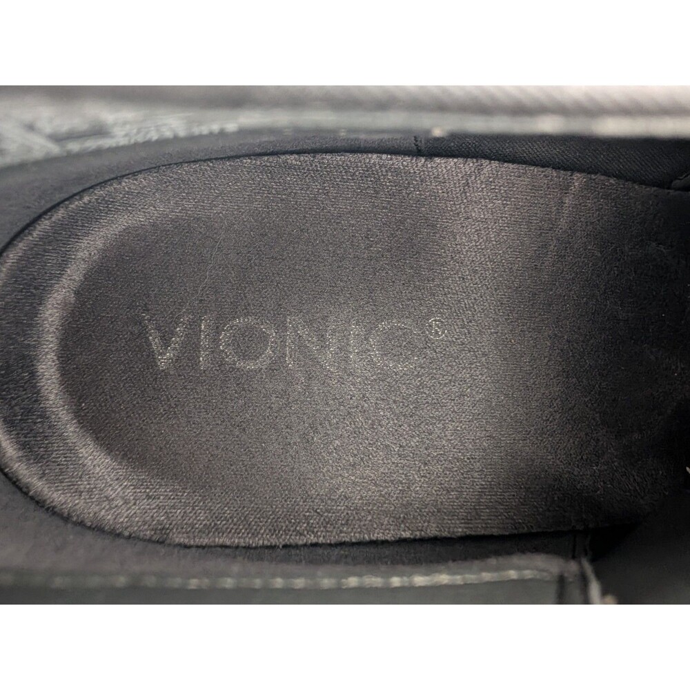 Vionic Joy Serena Ankle Boots Black Womens Size 7.5W Side Zipper Suede - Picture 9 of 11